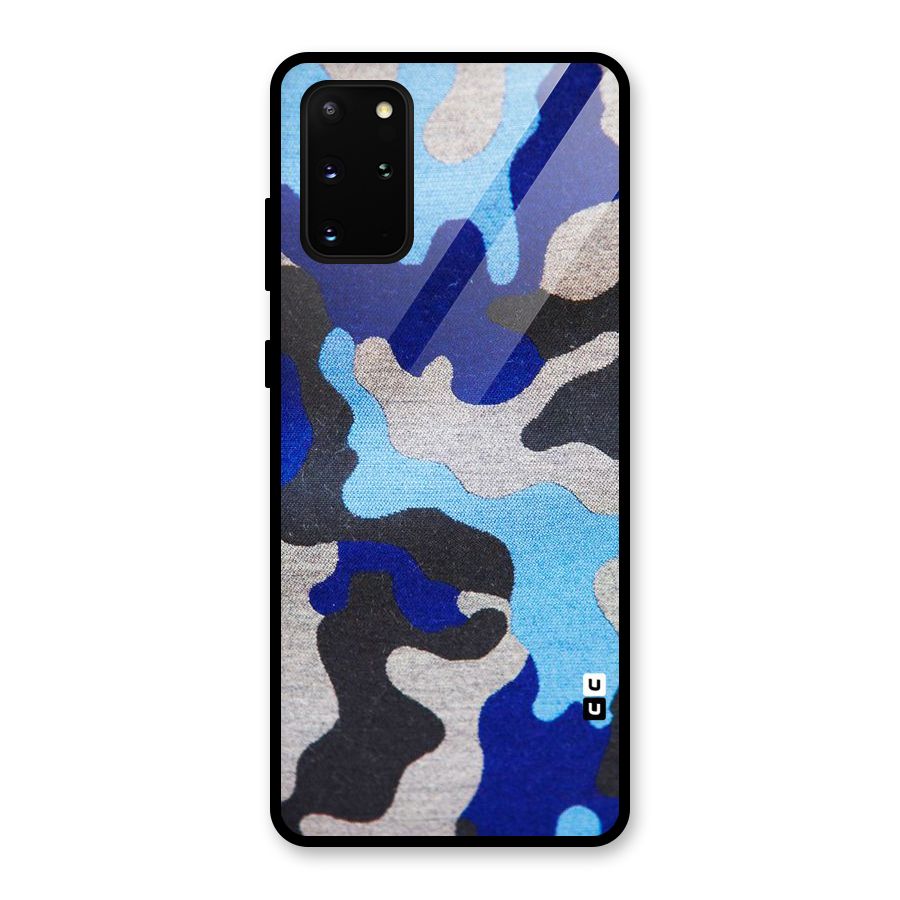 Rugged Camouflage Glass Back Case for Galaxy S20 Plus