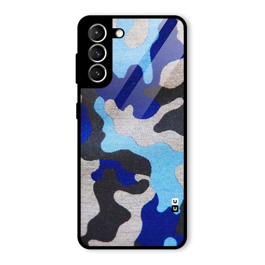Rugged Camouflage Glass Back Case for Galaxy S21 5G