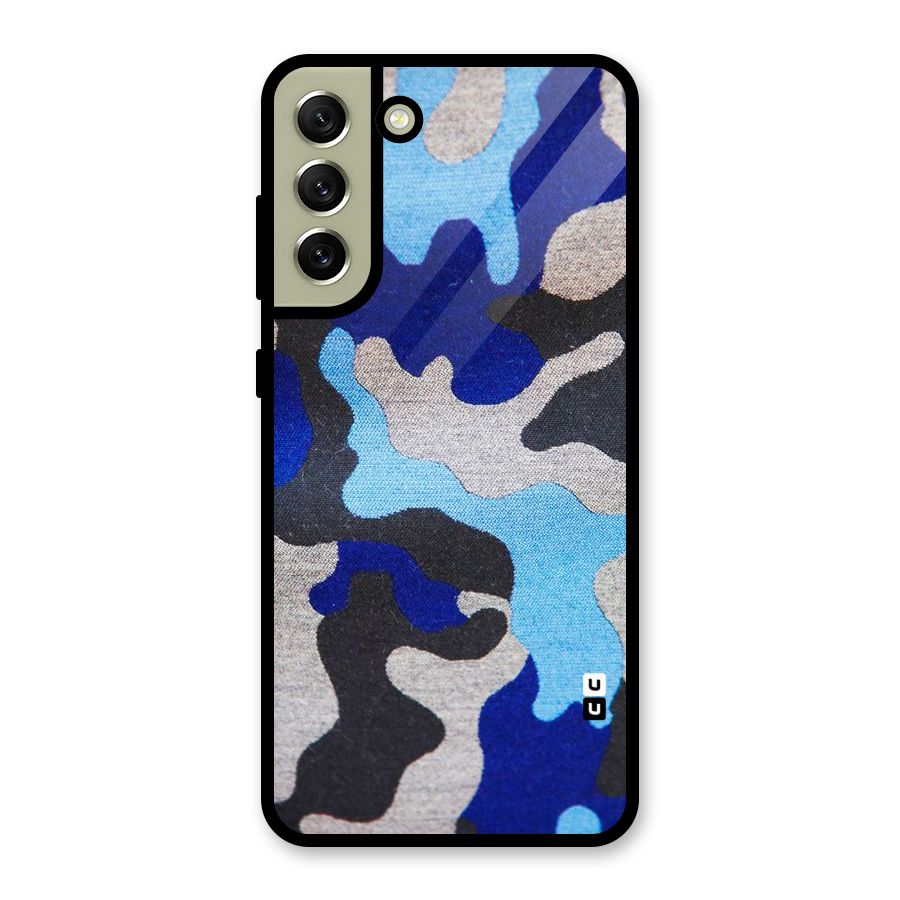Rugged Camouflage Glass Back Case for Galaxy S21 FE 5G