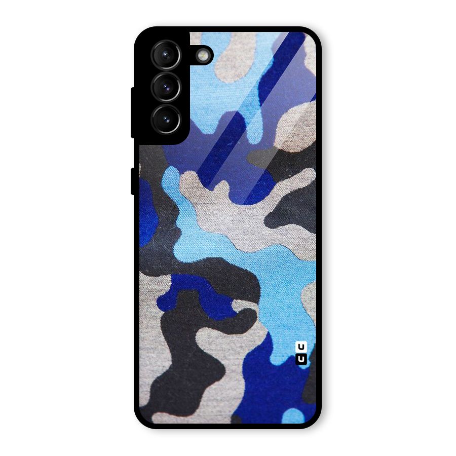 Rugged Camouflage Glass Back Case for Galaxy S21 Plus