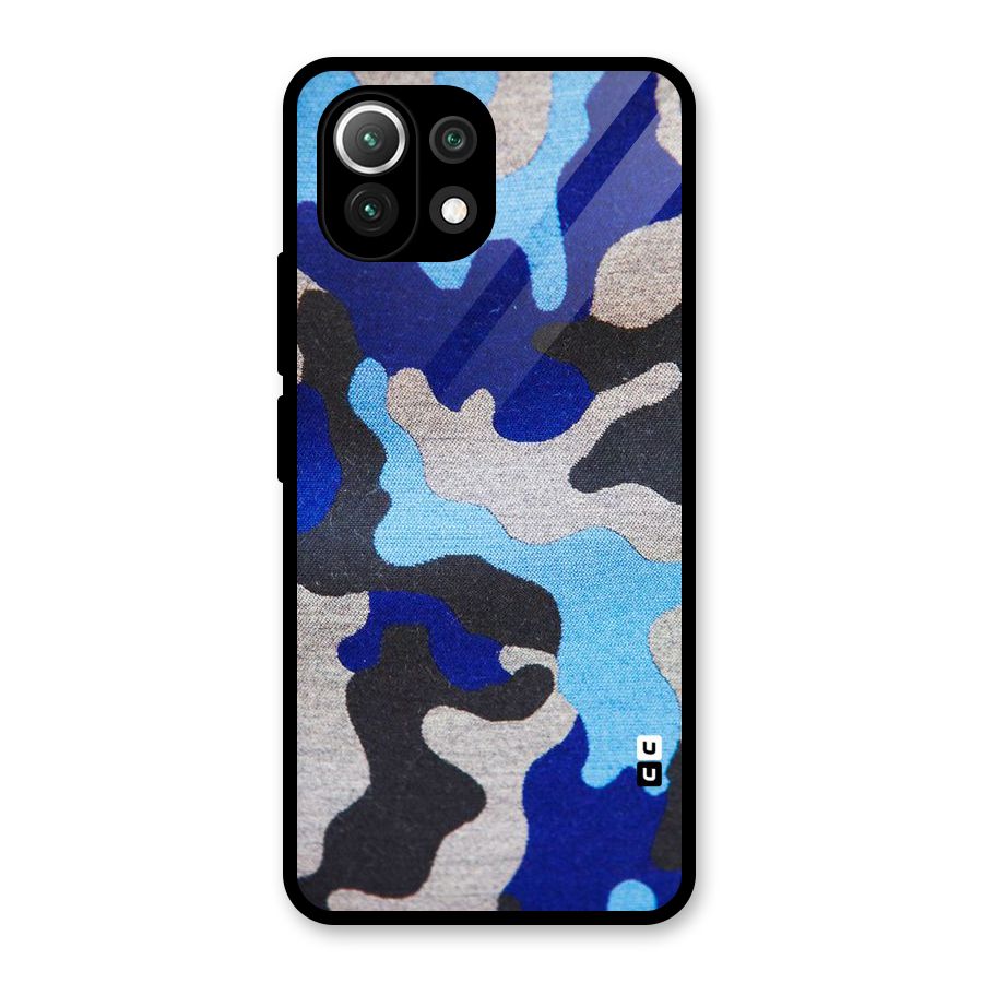 Rugged Camouflage Glass Back Case for Mi 11 Lite NE 5G
