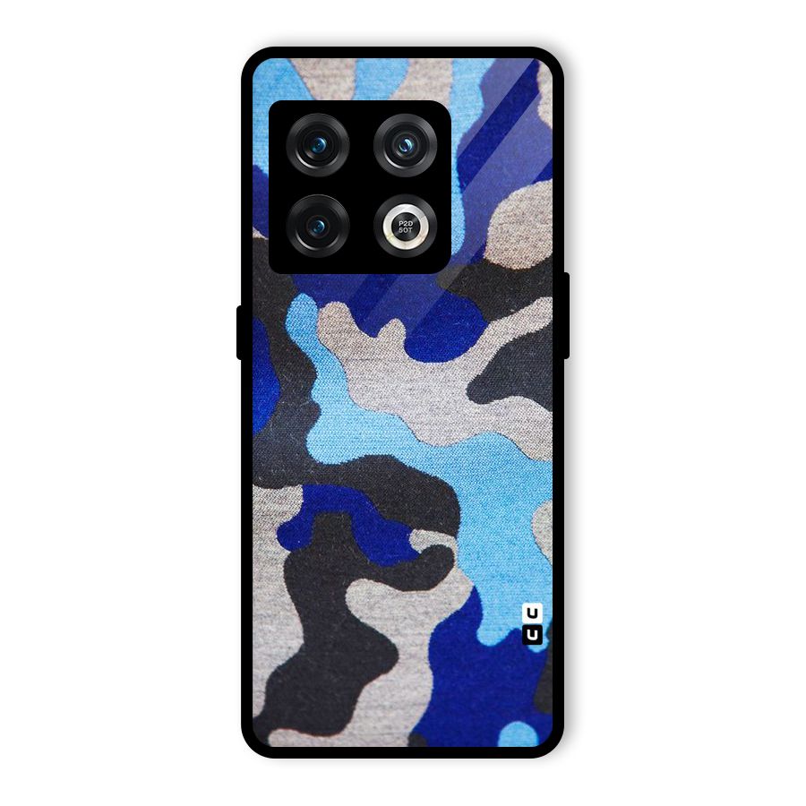 Rugged Camouflage Glass Back Case for OnePlus 10 Pro 5G