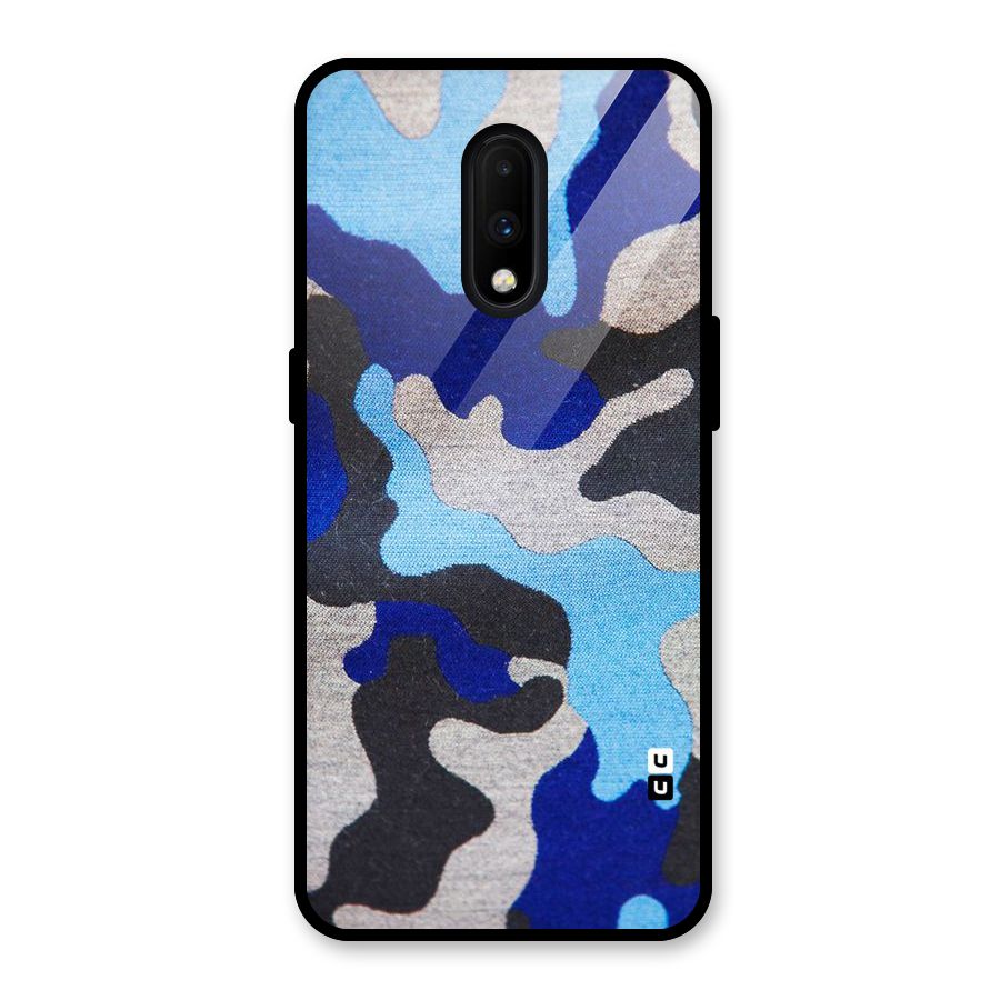 Rugged Camouflage Glass Back Case for OnePlus 7