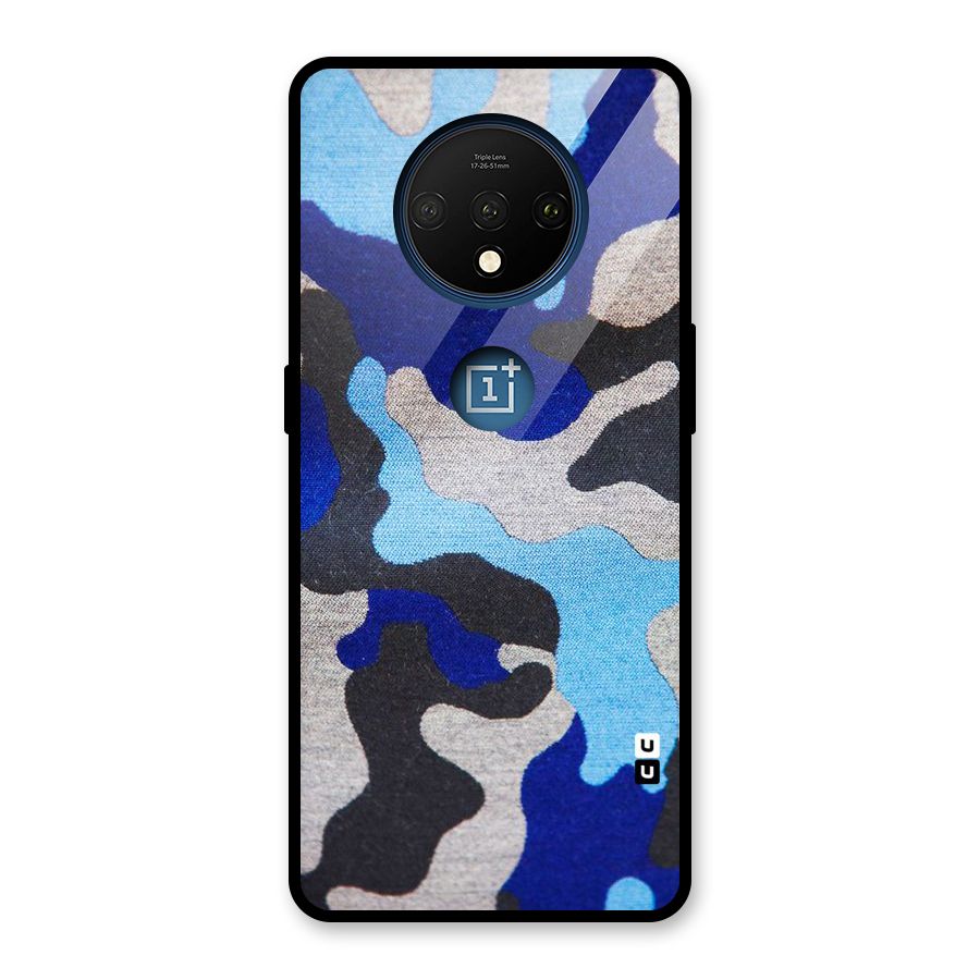 Rugged Camouflage Glass Back Case for OnePlus 7T