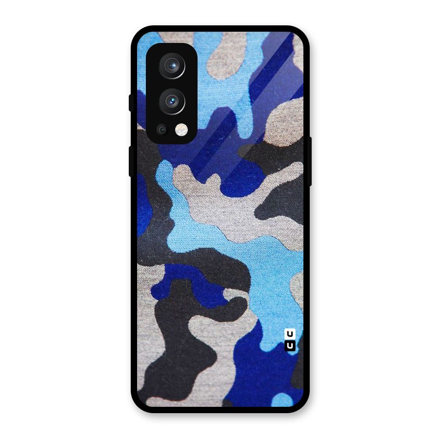 Rugged Camouflage Glass Back Case for OnePlus Nord 2 5G