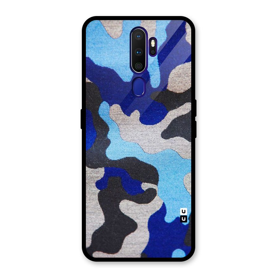 Rugged Camouflage Glass Back Case for Oppo A9 (2020)