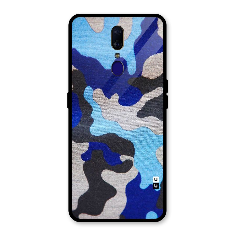 Rugged Camouflage Glass Back Case for Oppo F11