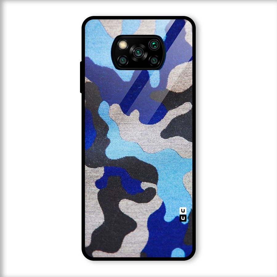 Rugged Camouflage Glass Back Case for Poco X3