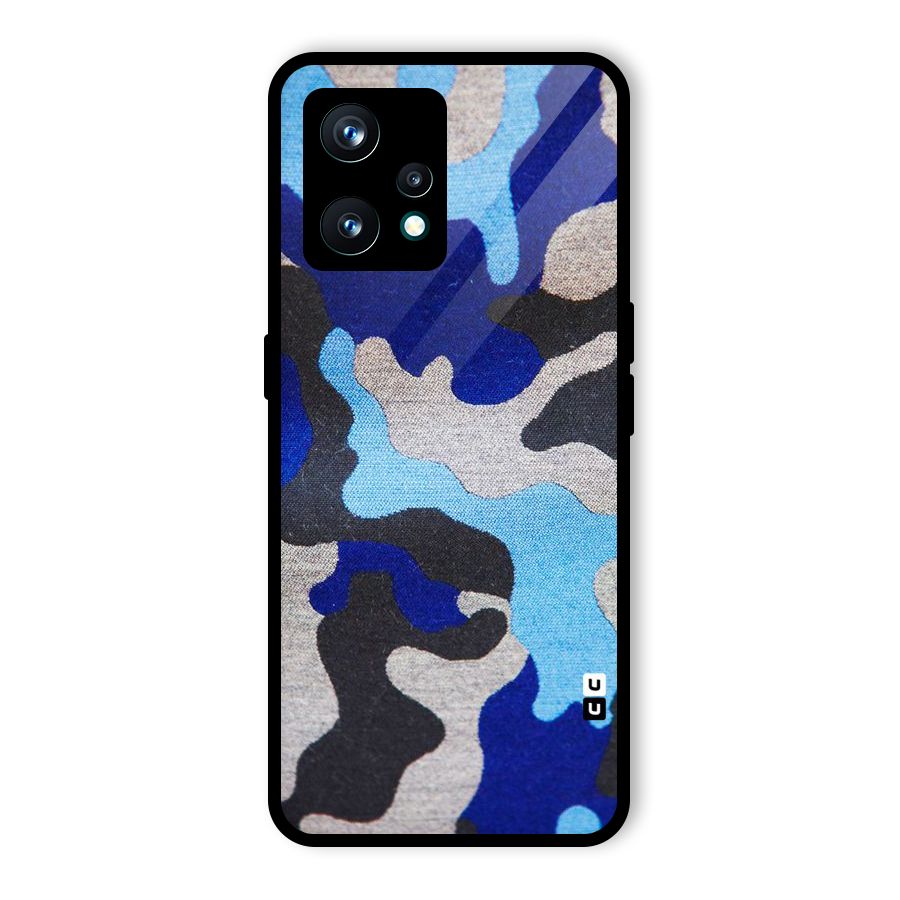 Rugged Camouflage Glass Back Case for Realme 9 Pro Plus 5G