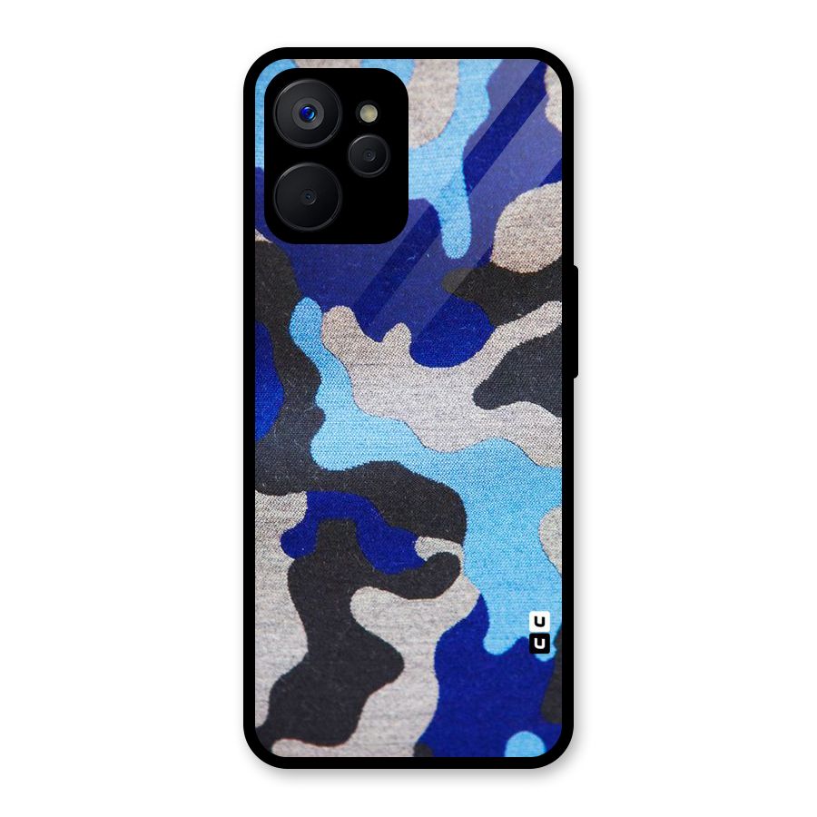 Rugged Camouflage Glass Back Case for Realme 9i 5G