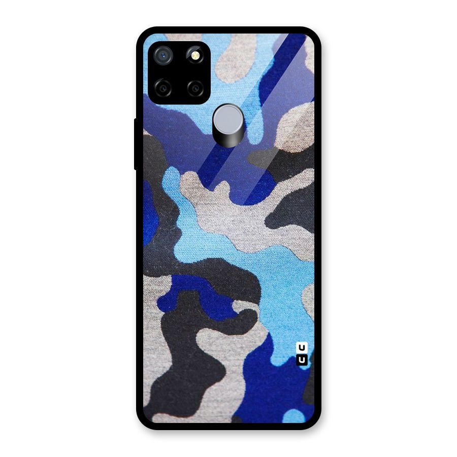 Rugged Camouflage Glass Back Case for Realme C15