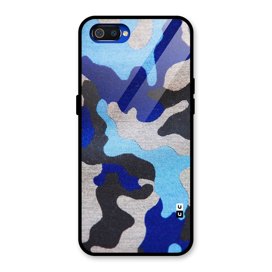 Rugged Camouflage Glass Back Case for Realme C2