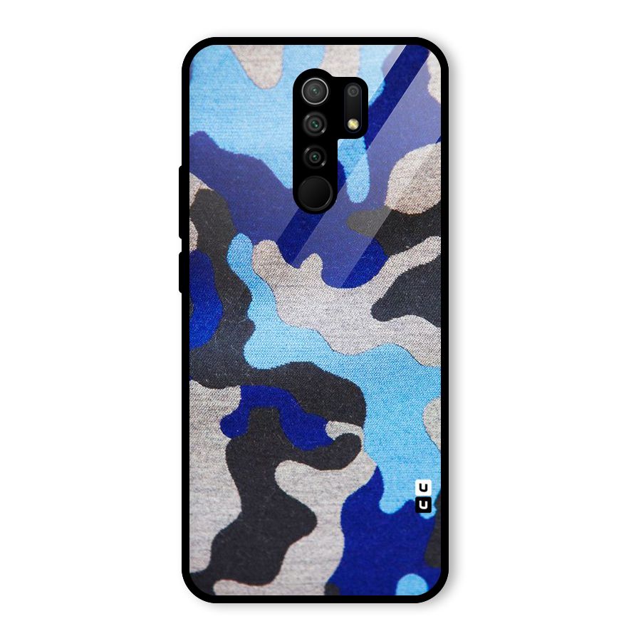 Rugged Camouflage Glass Back Case for Redmi 9 Prime