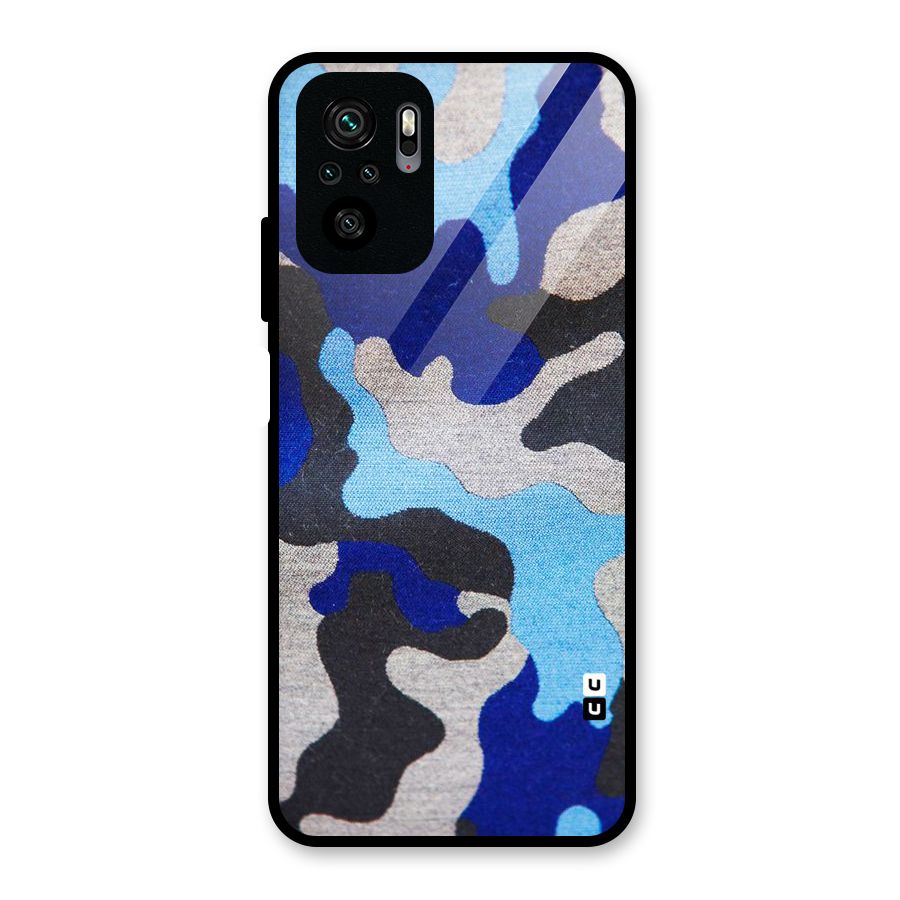 Rugged Camouflage Glass Back Case for Redmi Note 10S