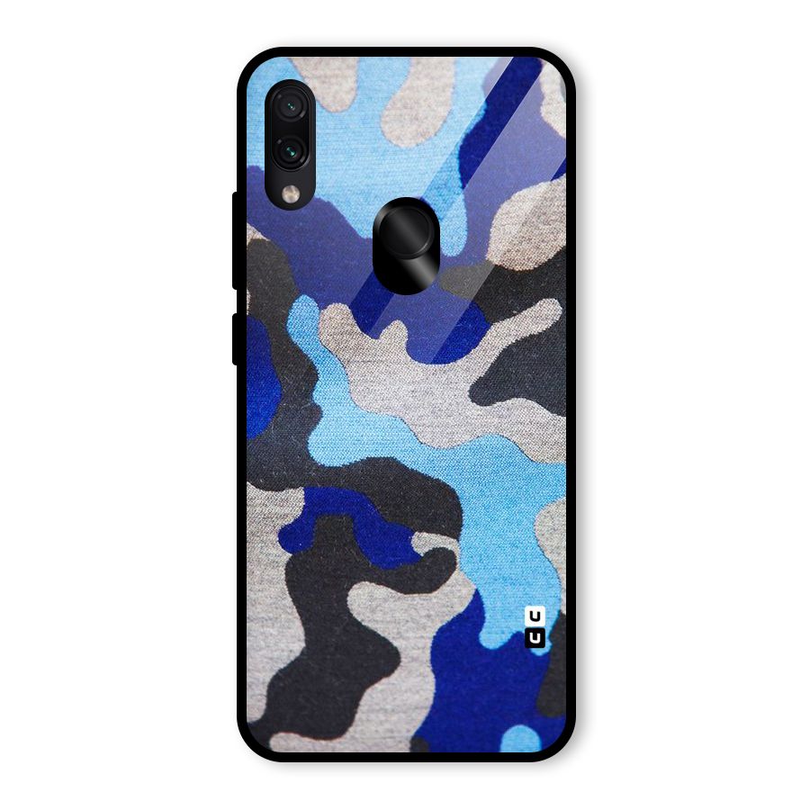 Rugged Camouflage Glass Back Case for Redmi Note 7 Pro