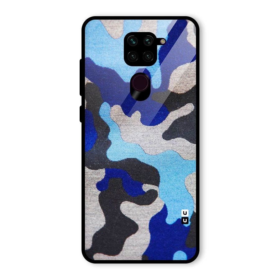 Rugged Camouflage Glass Back Case for Redmi Note 9
