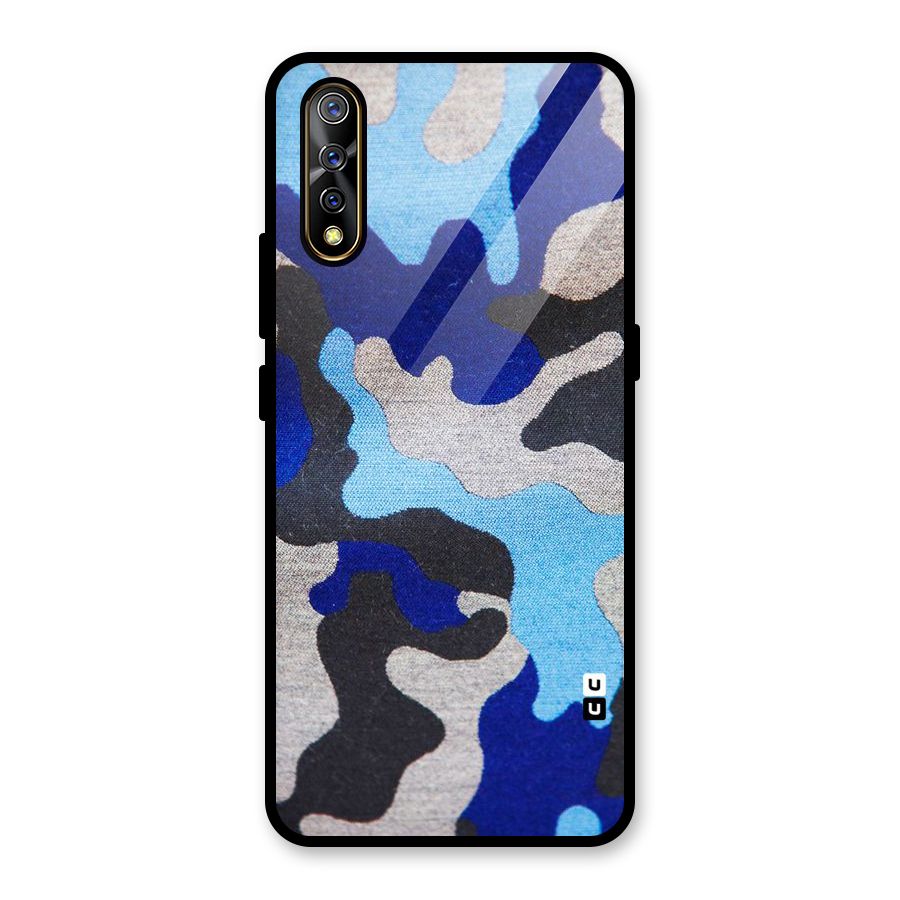 Rugged Camouflage Glass Back Case for Vivo S1