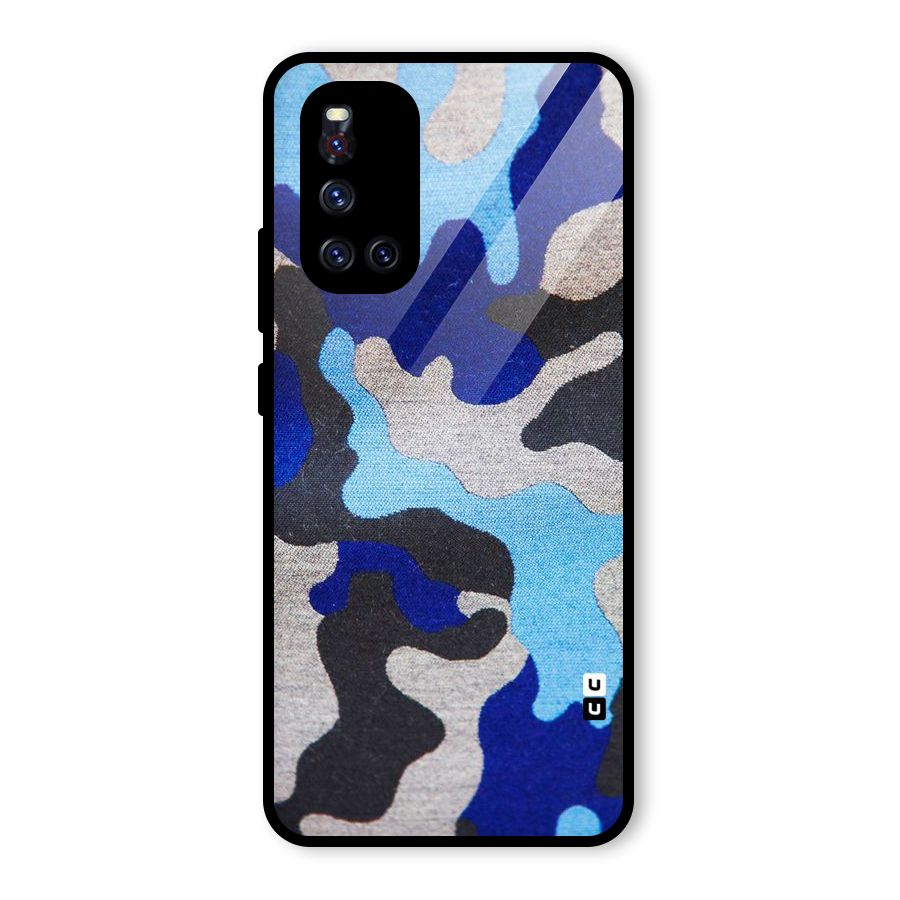 Rugged Camouflage Glass Back Case for Vivo V19