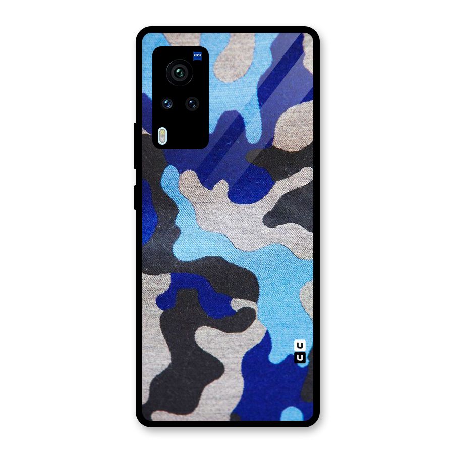 Rugged Camouflage Glass Back Case for Vivo X60 Pro