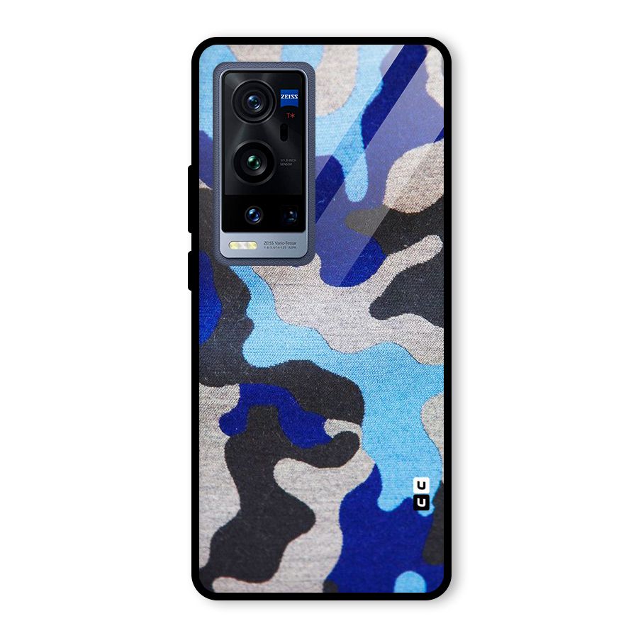 Rugged Camouflage Glass Back Case for Vivo X60 Pro Plus
