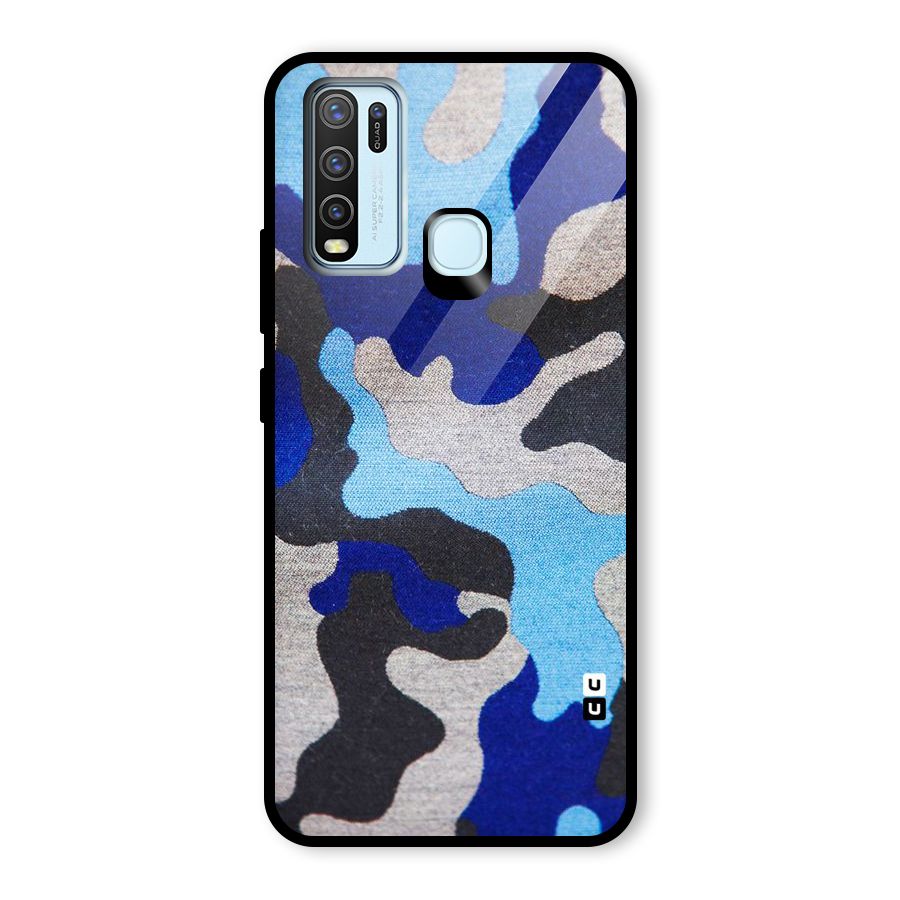 Rugged Camouflage Glass Back Case for Vivo Y30