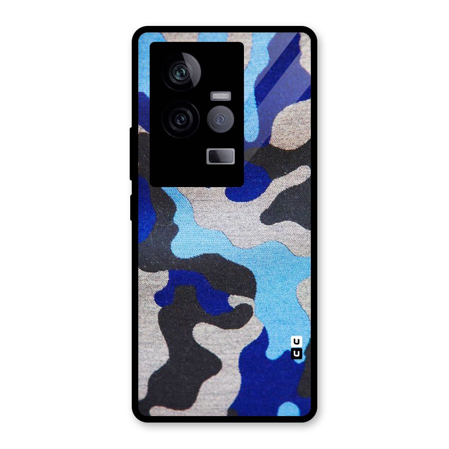 Rugged Camouflage Glass Back Case for Vivo iQOO 11 5G