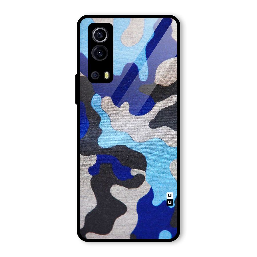 Rugged Camouflage Glass Back Case for Vivo iQOO Z3