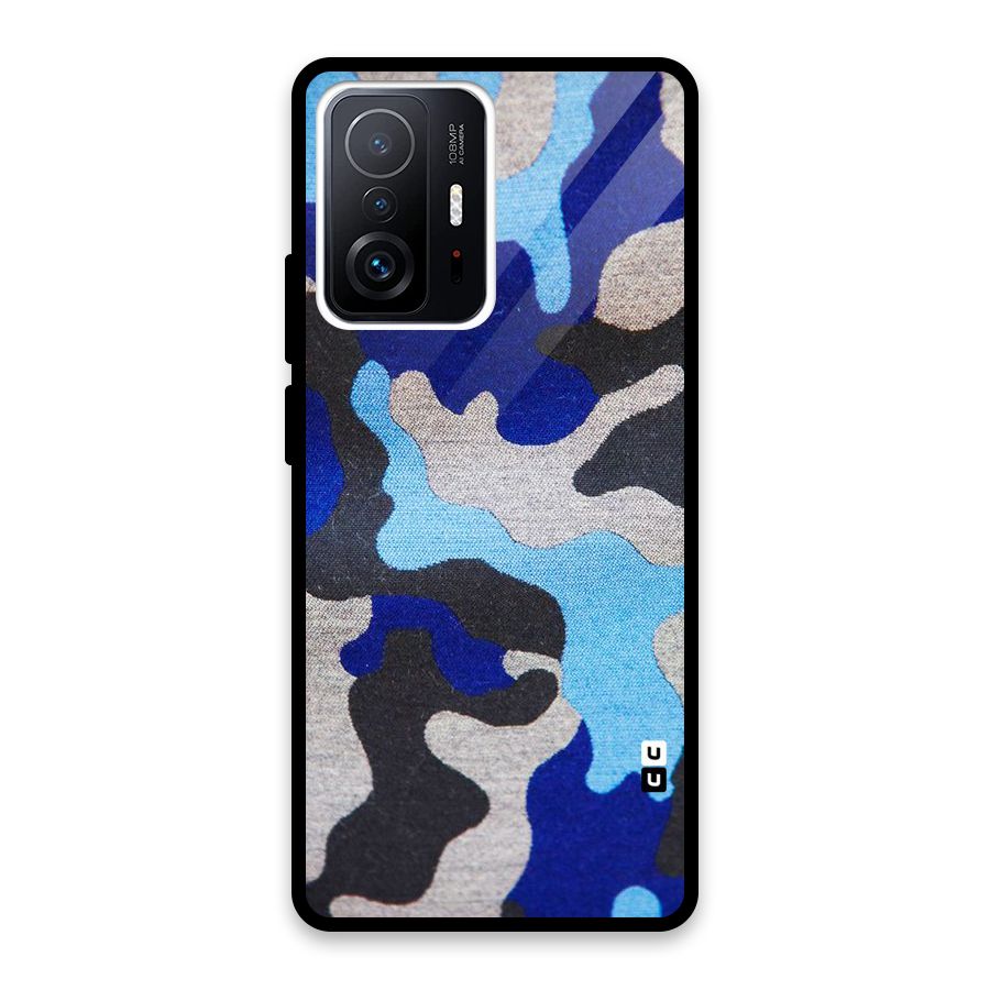 Rugged Camouflage Glass Back Case for Xiaomi 11T Pro