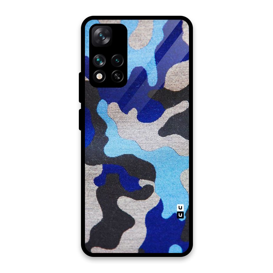 Rugged Camouflage Glass Back Case for Xiaomi 11i HyperCharge 5G
