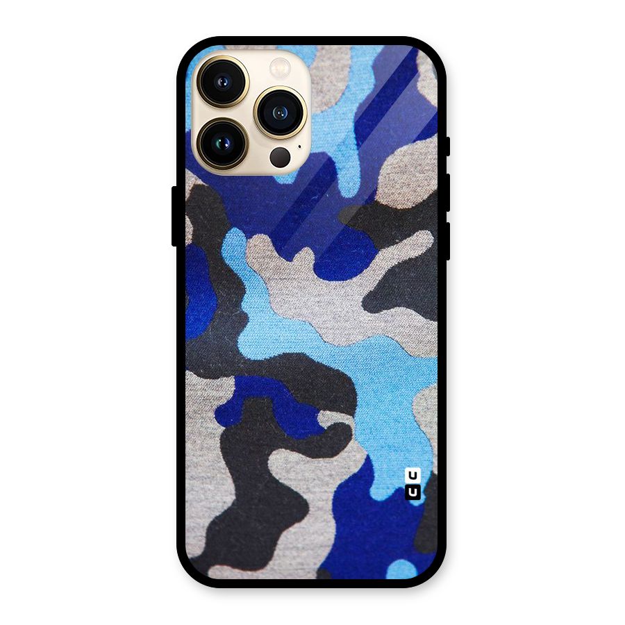 Rugged Camouflage Glass Back Case for iPhone 13 Pro Max