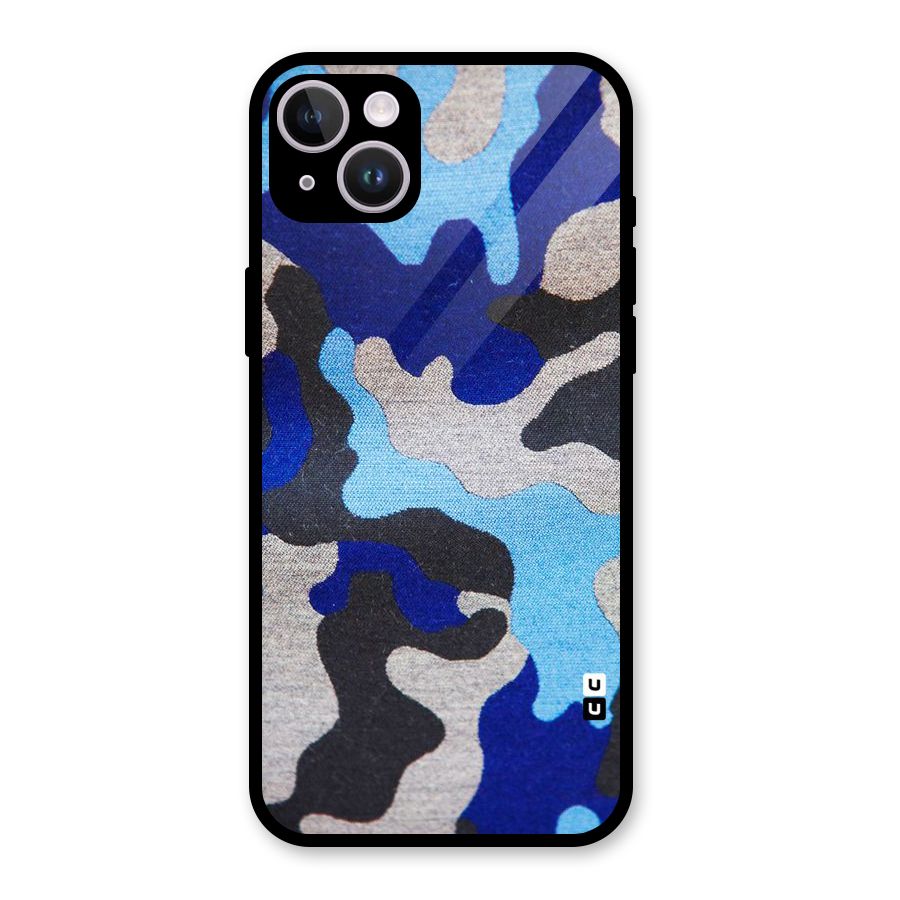 Rugged Camouflage Glass Back Case for iPhone 14 Plus