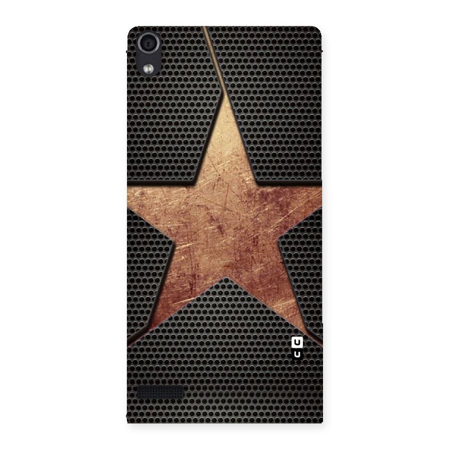 Rugged Gold Star Back Case for Ascend P6
