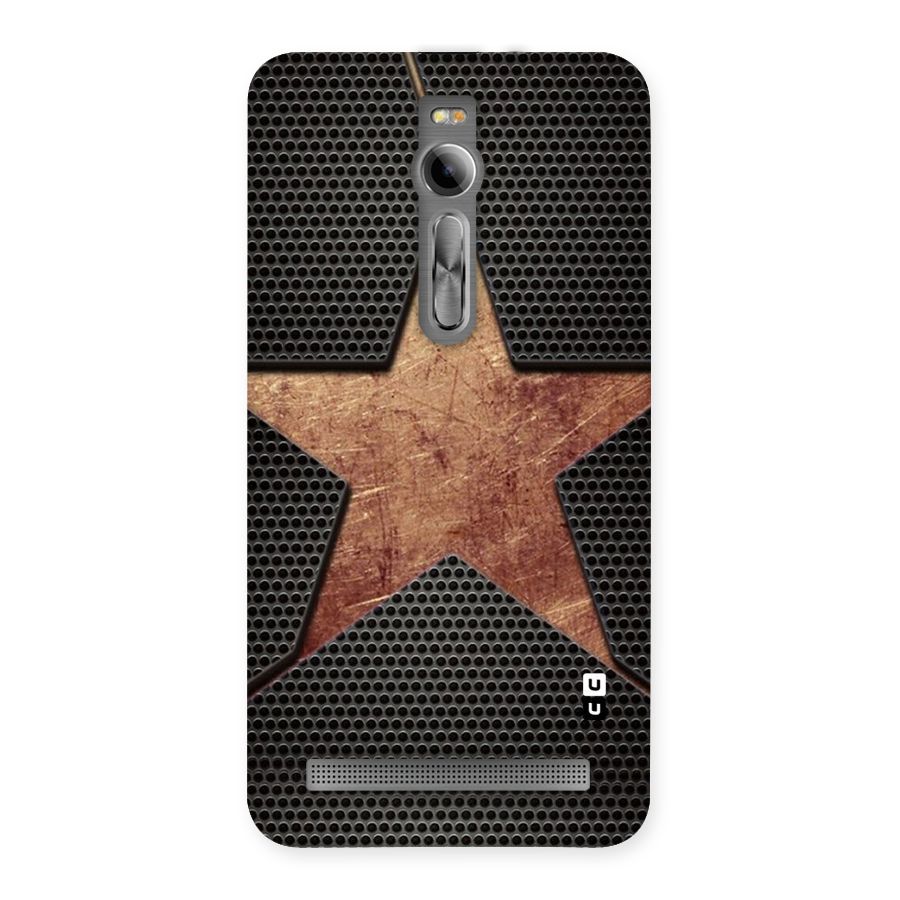 Rugged Gold Star Back Case for Asus Zenfone 2