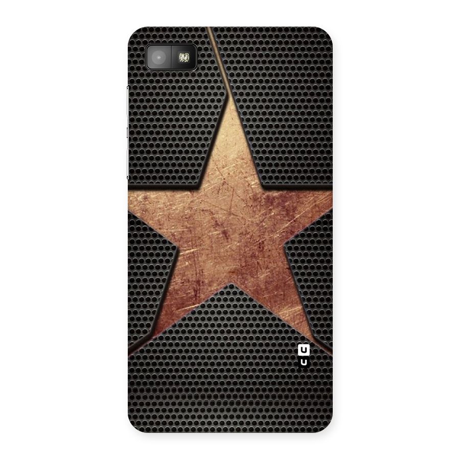 Rugged Gold Star Back Case for Blackberry Z10