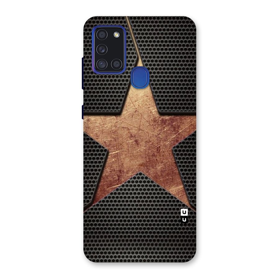 Rugged Gold Star Back Case for Galaxy A21s