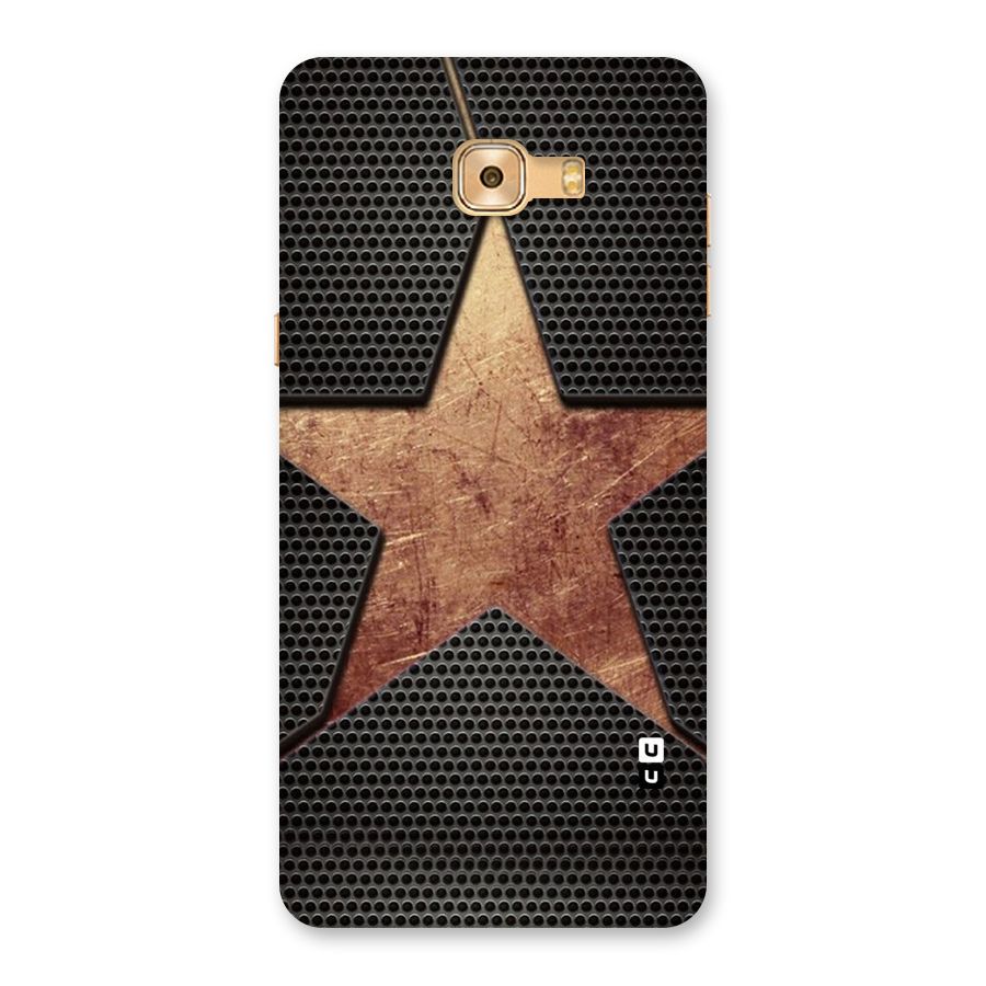 Rugged Gold Star Back Case for Galaxy C9 Pro