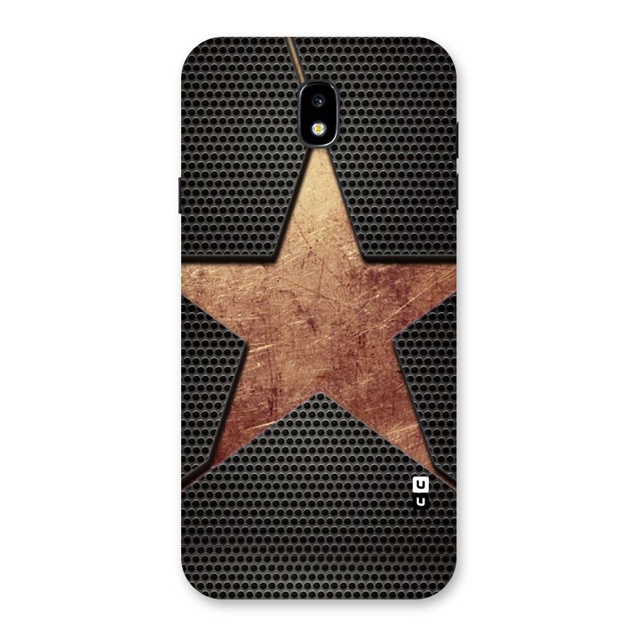 Rugged Gold Star Back Case for Galaxy J7 Pro
