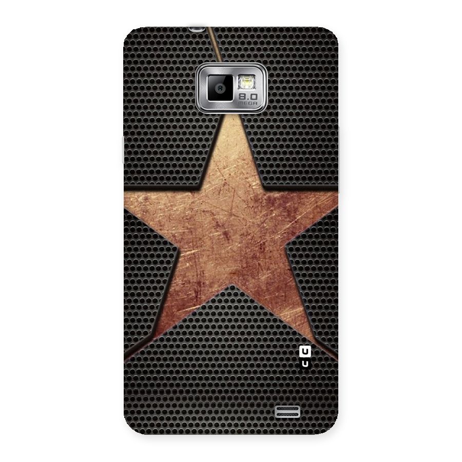 Rugged Gold Star Back Case for Galaxy S2