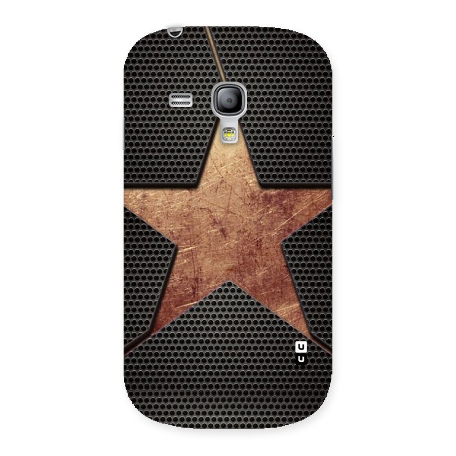 Rugged Gold Star Back Case for Galaxy S3 Mini