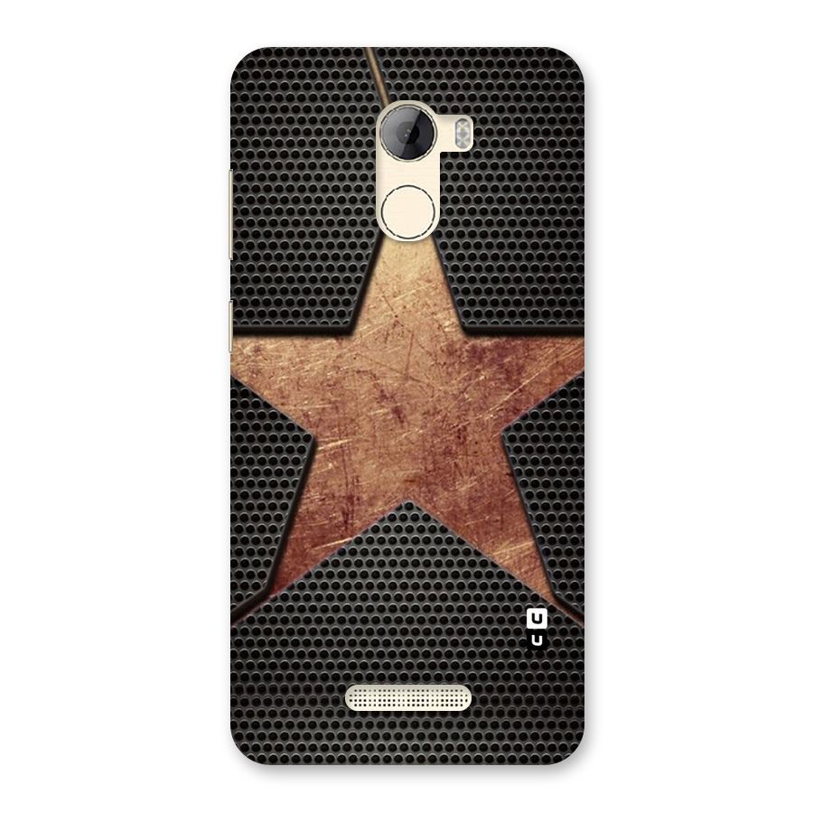 Rugged Gold Star Back Case for Gionee A1 LIte