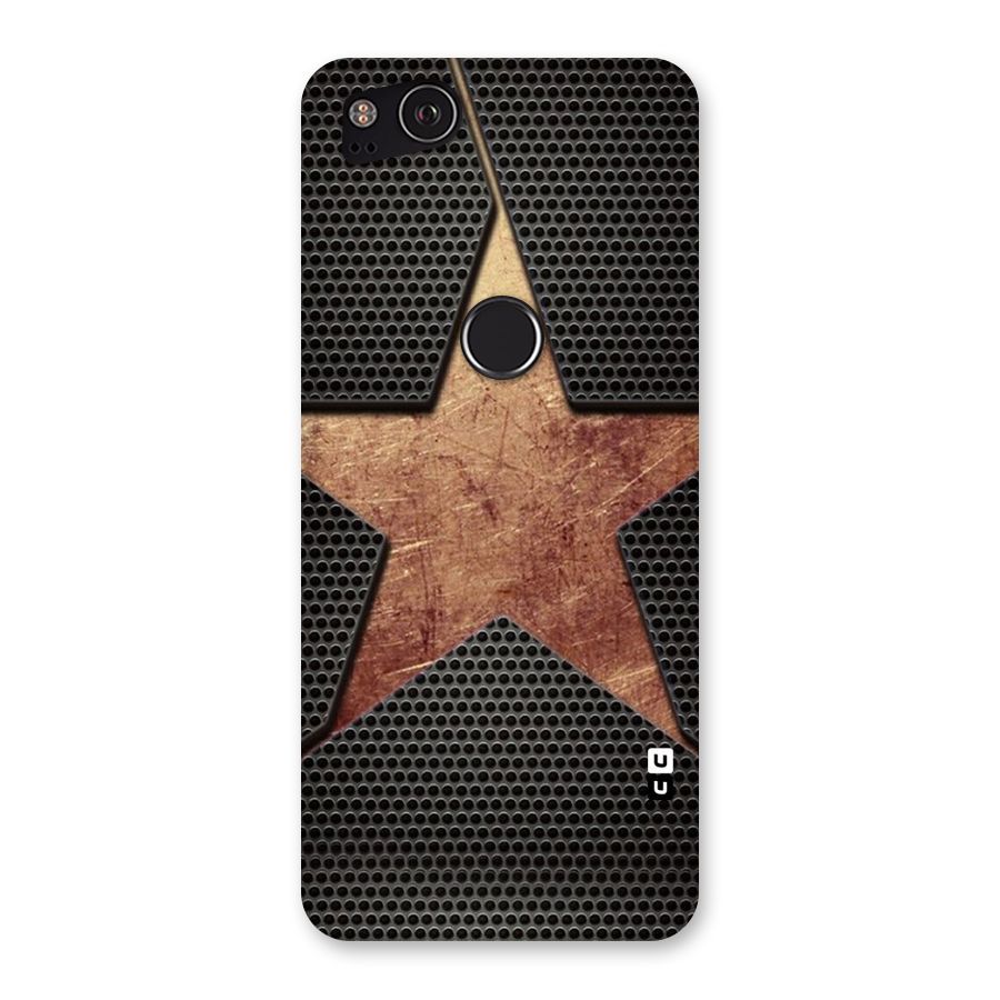 Rugged Gold Star Back Case for Google Pixel 2