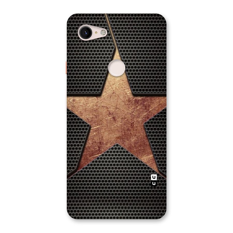 Rugged Gold Star Back Case for Google Pixel 3 XL