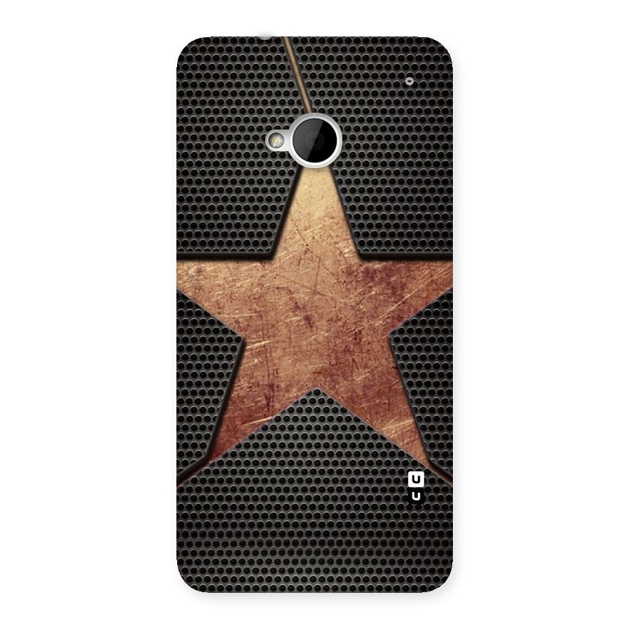 Rugged Gold Star Back Case for HTC One M7