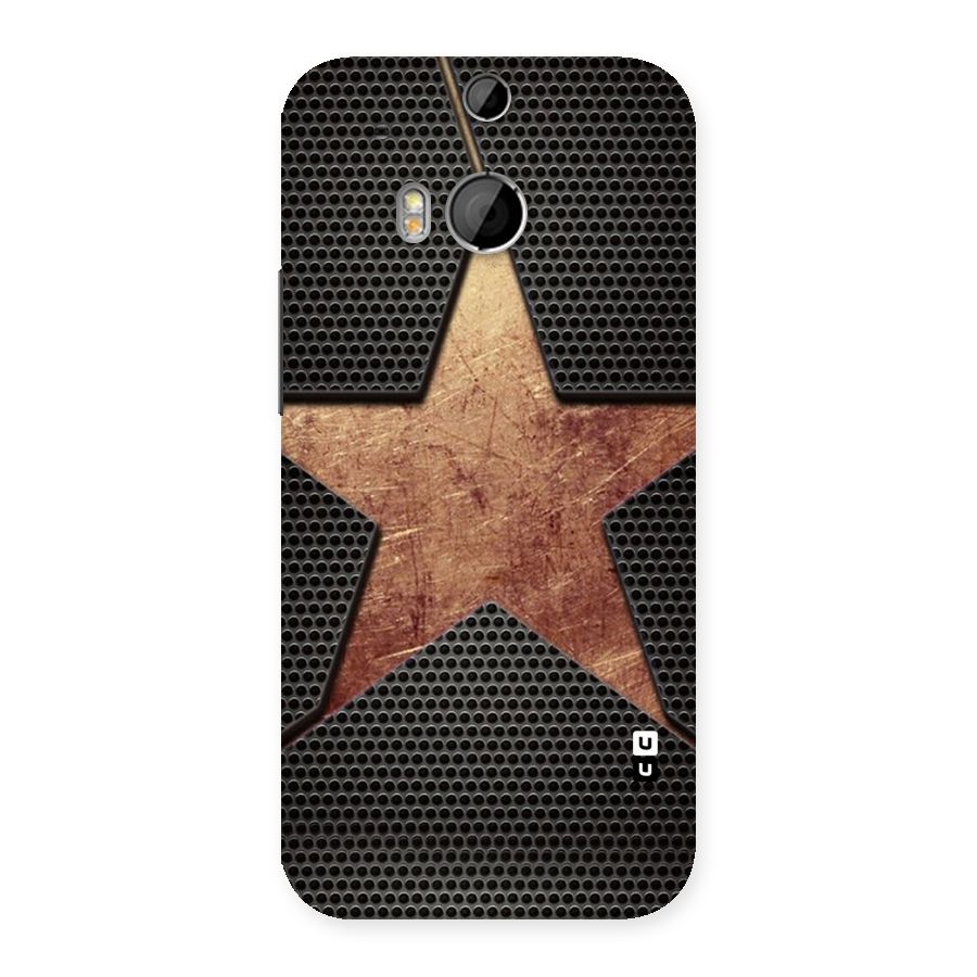 Rugged Gold Star Back Case for HTC One M8