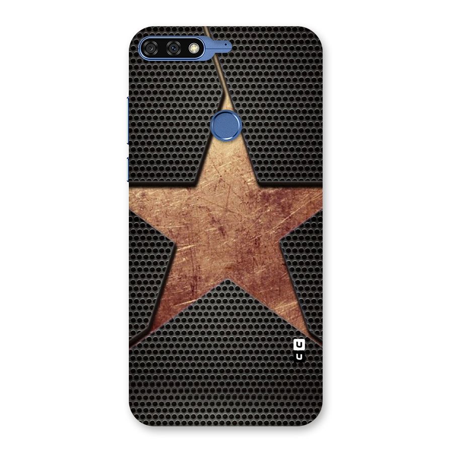 Rugged Gold Star Back Case for Honor 7C