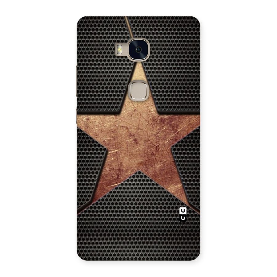 Rugged Gold Star Back Case for Huawei Honor 5X