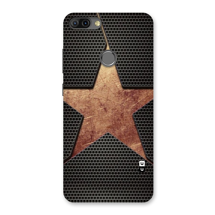 Rugged Gold Star Back Case for Infinix Hot 6 Pro