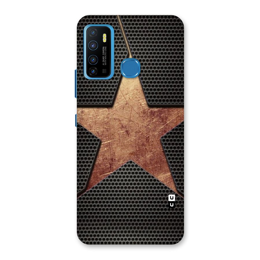 Rugged Gold Star Back Case for Infinix Hot 9