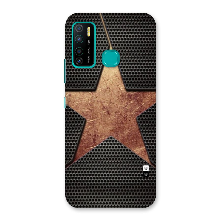 Rugged Gold Star Back Case for Infinix Hot 9 Pro