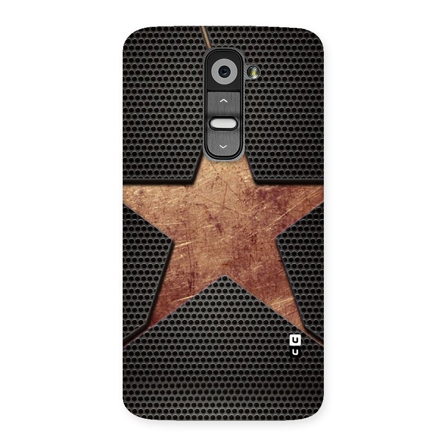 Rugged Gold Star Back Case for LG G2